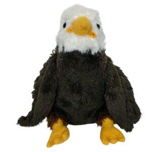 Wild Republic Bald Eagle Bird of Prey Zoo Plush Stuffed Animal 2012 8"